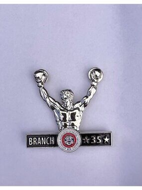 Vintage Branch 35 Boxer Enamel Lapel Pin NAPS National Association of Postal Sup